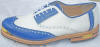 Bari Royal Blue gold toe golf shoes